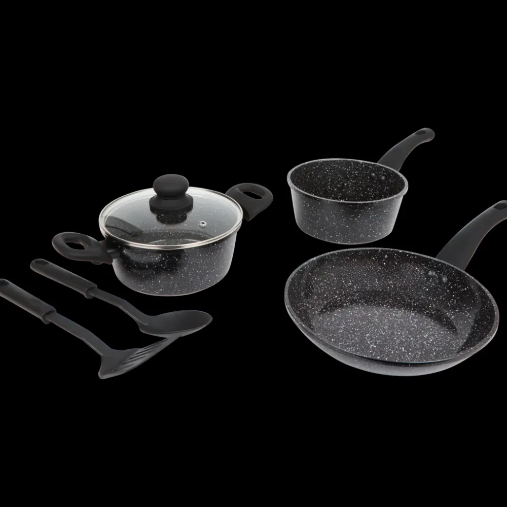 Ceramic Marble pannenset met keukengerei | Action NL Clearance