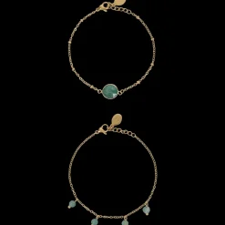 Gold plated armbandjes met edelsteen | Action NL Clearance