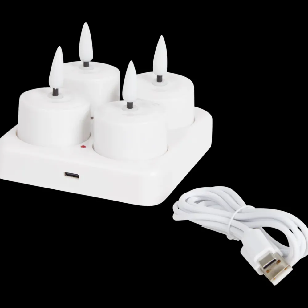 Oplaadbare theelichten wit Wit | Action NL New